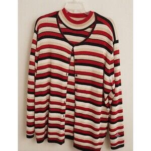 Vintage Emma James Sweater Set 3  Liz Claiborne Mock Neck Shell and Cardigan